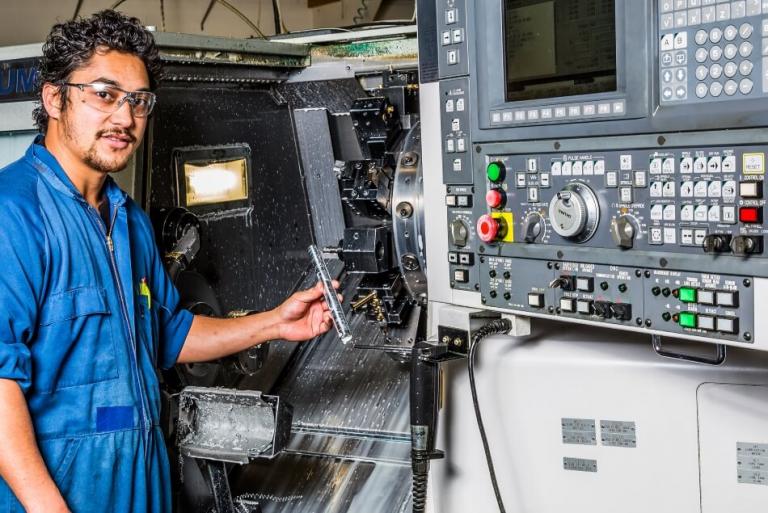 CNC turning machine at Taradale Production Engineering