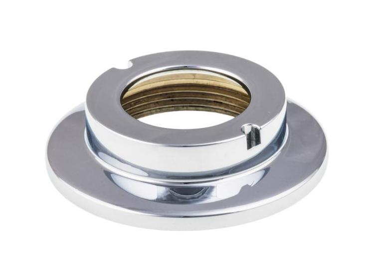 Polished and chromed valve fitting